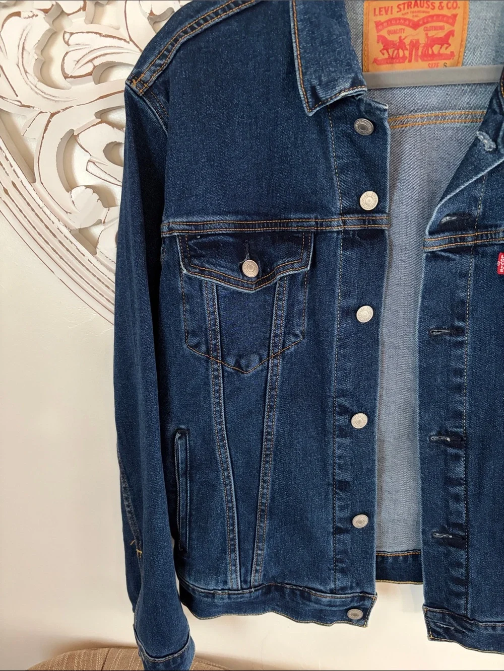 LEVI’S Men’s Indigo Blue Classic Denim Trucker Jacket